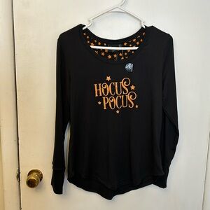 Spooky Night Hocus Pocus Women’s Pajama Set Black/Orange Size Medium NWT